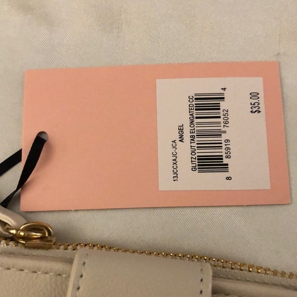 Juicy Couture Angel Glitz Out Tab Elongated Faux Leather CC Wallet NWT - Picture 5 of 16